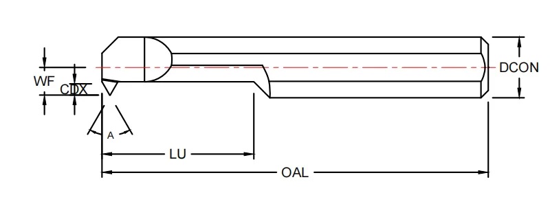 Cylindrical object technical drawing